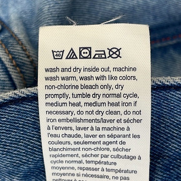 Tommy Hilfiger Size 34 Y2K vintage distressed light wash skinny jeans w/ patches - Picture 14 of 14